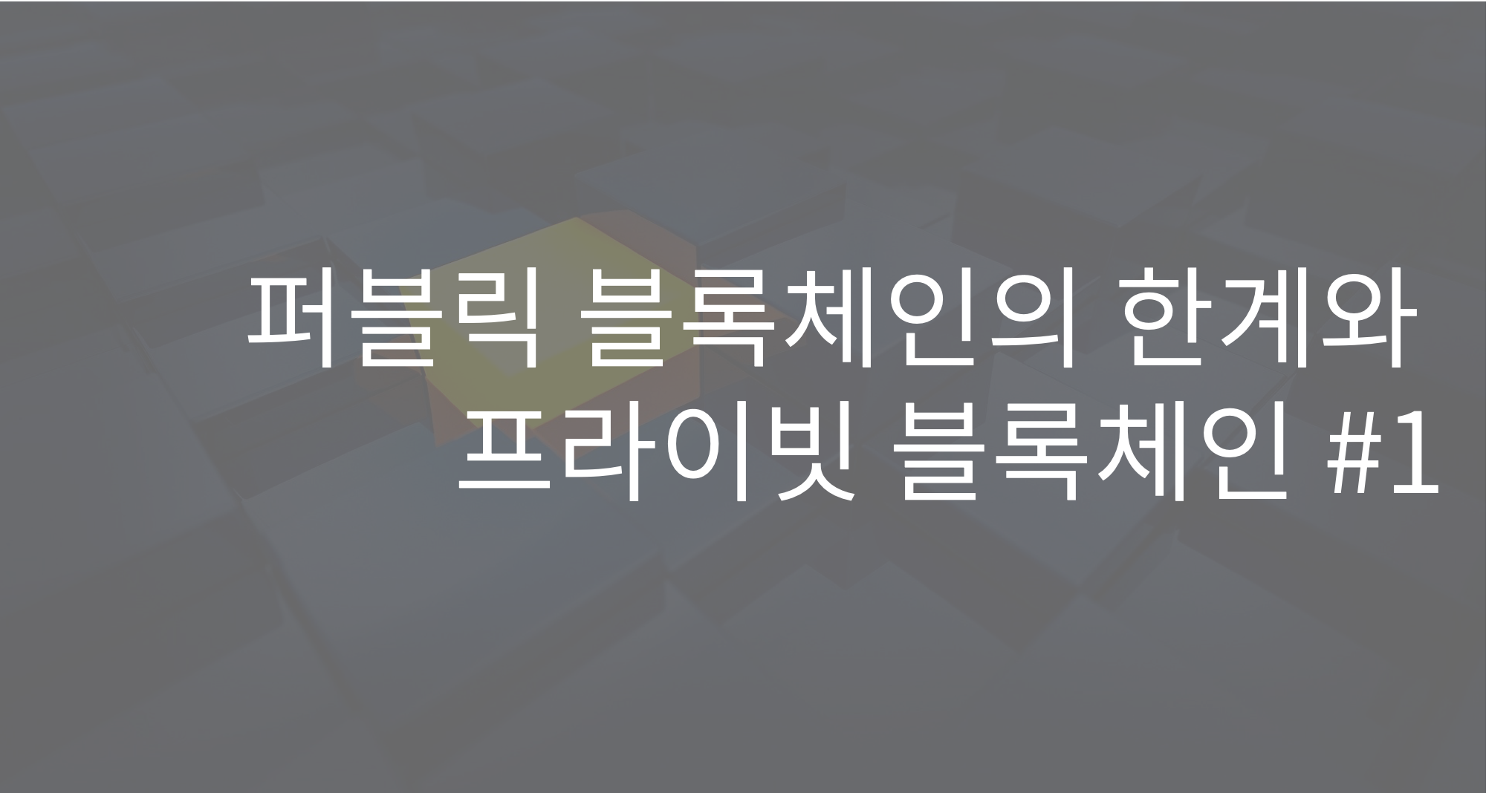 퍼블릭 블록체인의 한계와 프라이빗 블록체인 #1 – PARAMETA